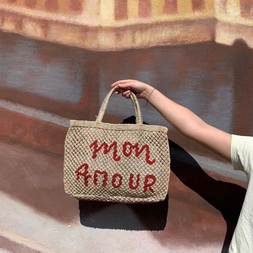 the Jacksons Shopper Jute S Mon Amour natural/red the Jacksons Shopper Jute S Mon Amour natural/red