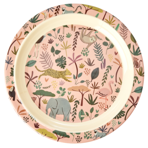Rice Melamine Kids lunch bord All Over Jungle Animals coral Rice Melamine Kids lunch bord All Over Jungle Animals coral