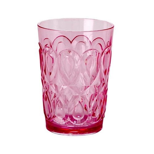 Rice Wasserglas Tumbler Swirly rosa