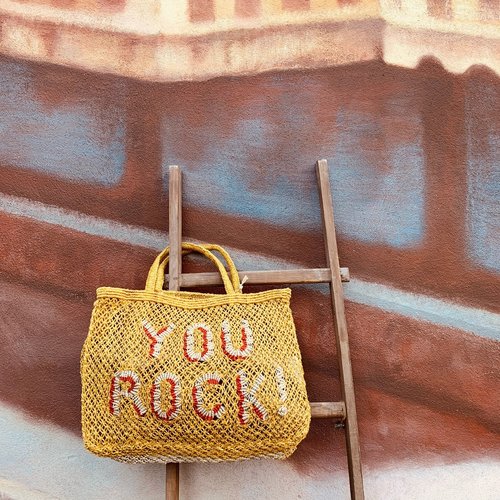the Jacksons Shopper Jute S You rock! yellow/spice/natural the Jacksons Shopper Jute S You rock! yellow/spice/natural