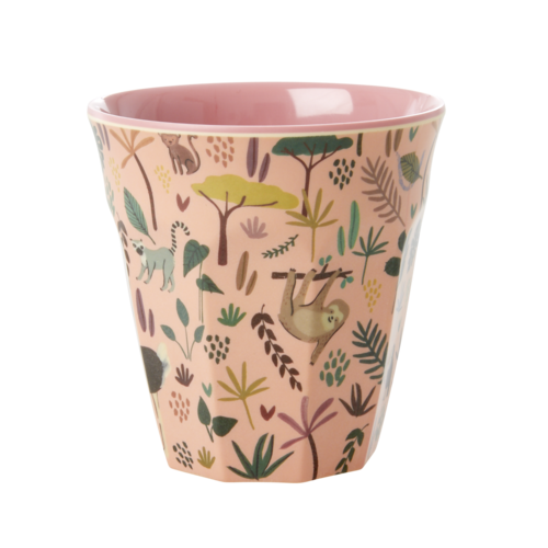 Rice Melamine beker All over Jungle animals coral Rice Melamine beker All over Jungle animals coral