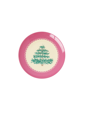 Rice Melamine dessert plate Christmas Tree