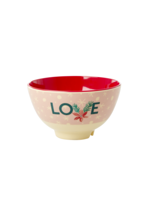 Rice Melamine Schale S Pink Love Christmas