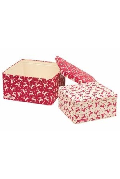 Square blik L Reindeer - rode blik