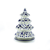 Weihnachtsbaum Teelichthalter 22cm White Stars