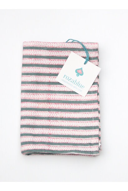 Tea towel Funky Stripes green