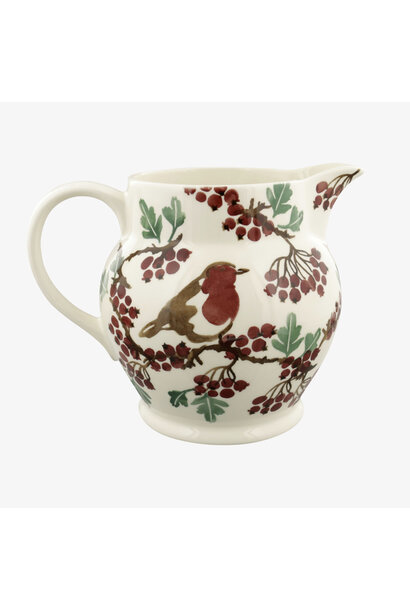 3 pt Jug Hawthorn berries & Robin