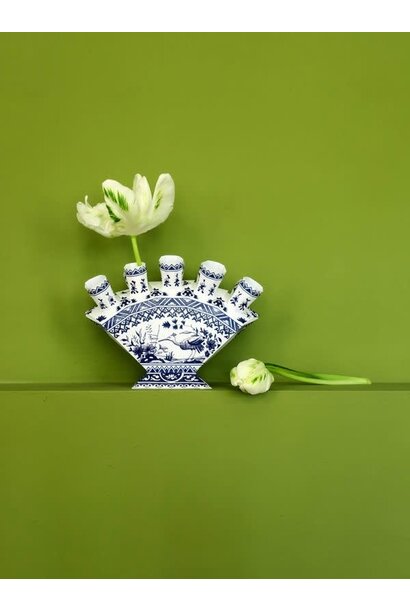 Delfts blauwe Bloemenwaaier
