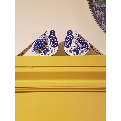 Piet Design Delft blau Rotkehlchen