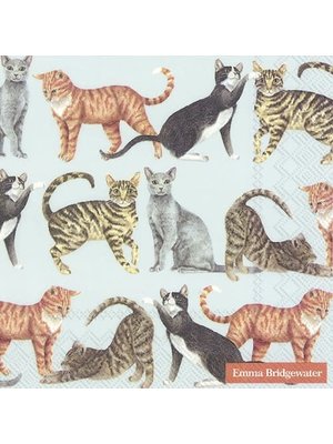 Mittagessen Serviette Cats hellblau