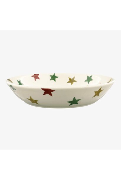 Pastabowl medium Red Green & Gold Star