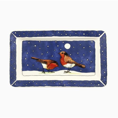Emma Bridgewater Oblong Plate medium Robin in the Snow Emma Bridgewater Oblong Plate medium Robin in the Snow