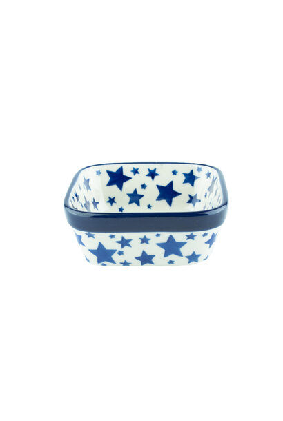 Copy of Vierkante kom 170ml Blue Stars