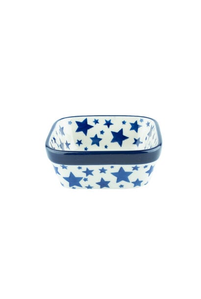 Vierkante kom 170ml White Stars