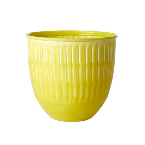 Rice Flowerpot metal large yellow - Choose Happy