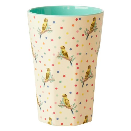 Rice Melamine Tall cup Budgie