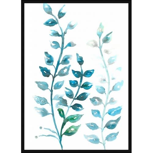 Incado Poster 50x70 Aqua Leafs