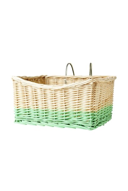 Mand Wilg  pastel groen met ophang beugel