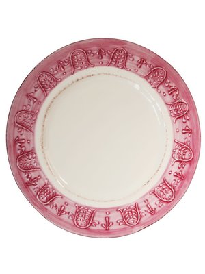 Rice Aardewerk schaal rond Pink