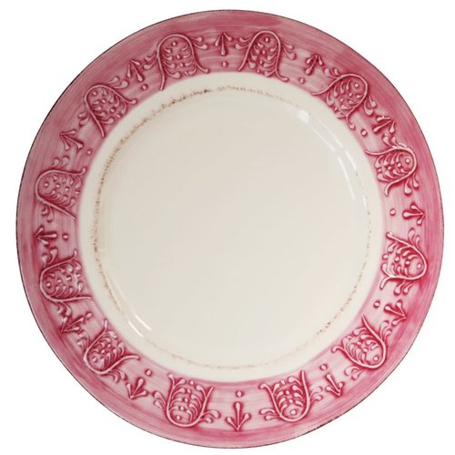 Rice Aardewerk schaal rond Pink