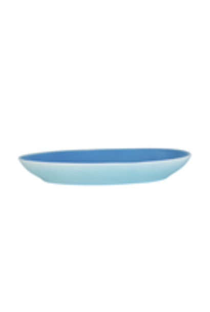 Aardewerk Serveerschaal laag large Dusty Blue/Mint