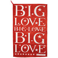 Tea Towel Big Love Red