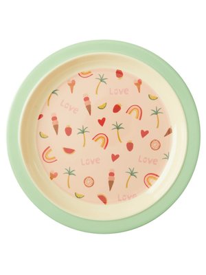 Rice Melamine Kids lunch plate You Go Girl