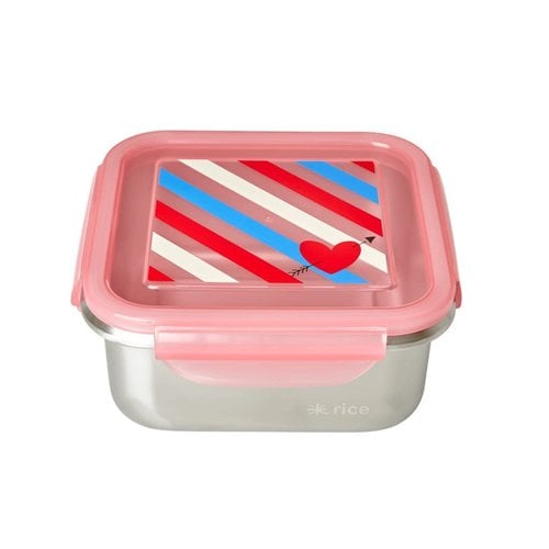 Rice Brotdose quadratisch Candy Stripes