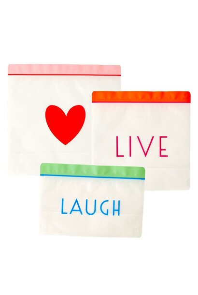 Zipper Bags Choose Happy set/6