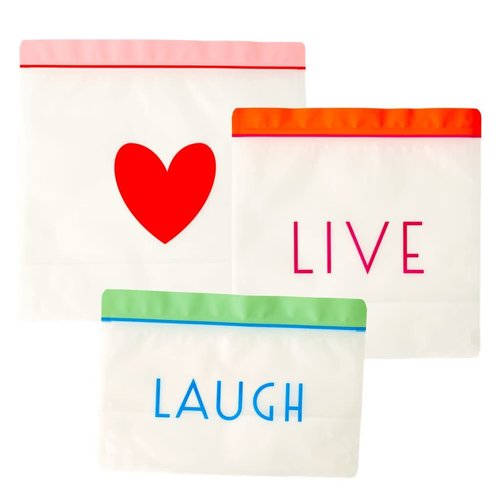 Rice Zipper Bags Choose Happy set/6