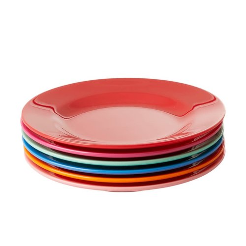 Rice Melamine lunch bord Choose Happy in fuchsia