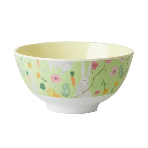 Rice Melamine bowl Easter green