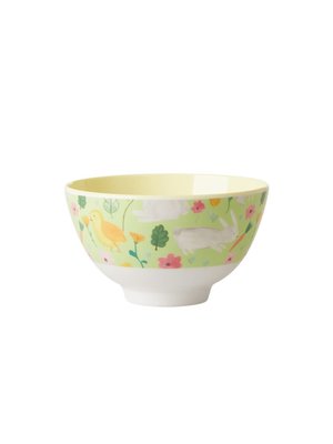 Rice Melamine bowl small Easter green