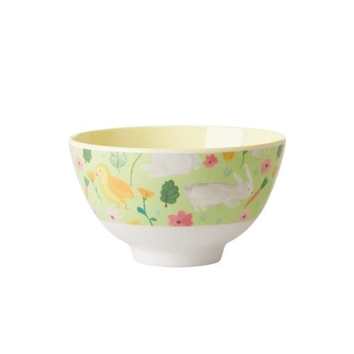 Rice Melamine bowl small Easter green