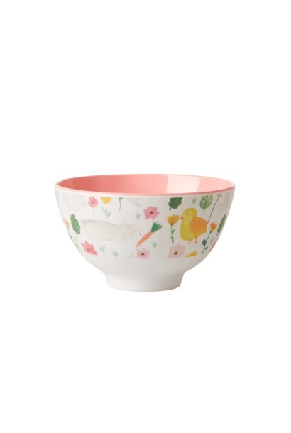 Melamine kom small Easter wit