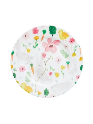 Rice Melamine lunch plate Easter white