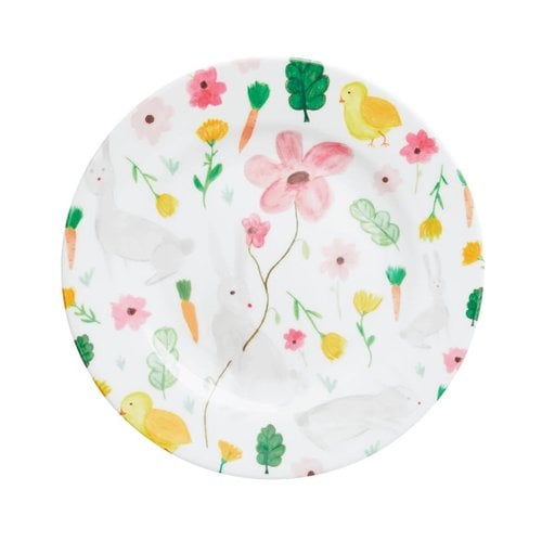 Rice Melamine lunch plate Easter white