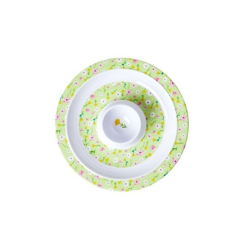 Rice Melamine eierdop Spring Flower groen