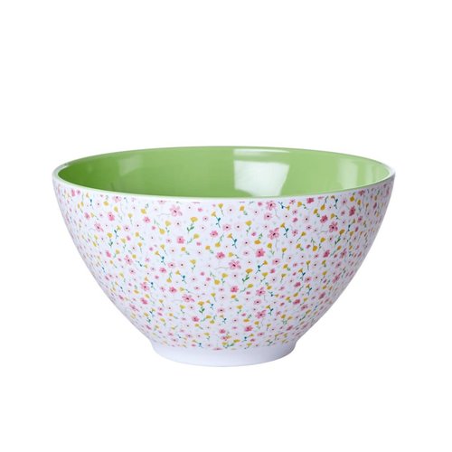 Rice Melamine salade kom Spring Flower wit