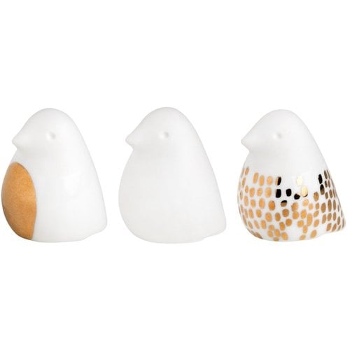 Räder Easter Birdie white/gold set/3 - 2 x 3 x 3 cm