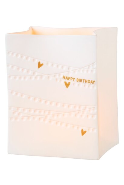 Porcelain Light Bag Happy Birthday