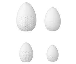 Decopatch set van 5 opbergdozen ei-vormig Paasei Verassingsei