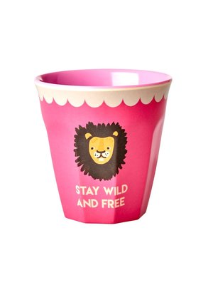 Rice Melamine beker Lion Fuchsia