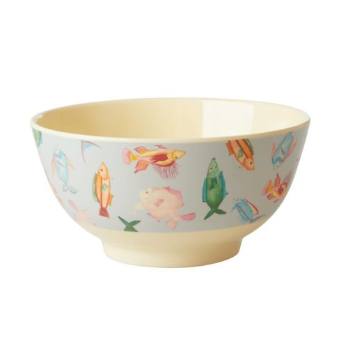 Rice Melamine kom Fish