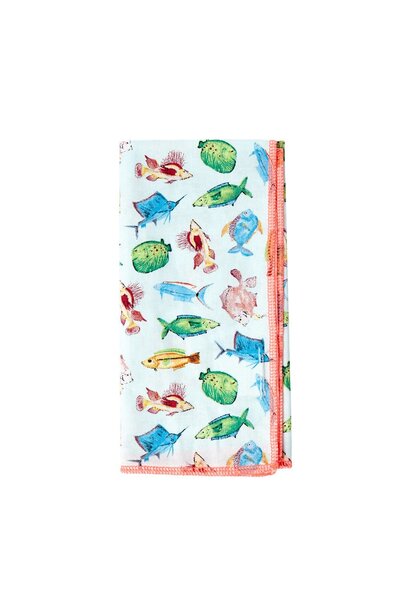 Serviette Baumwolle Fish set/2