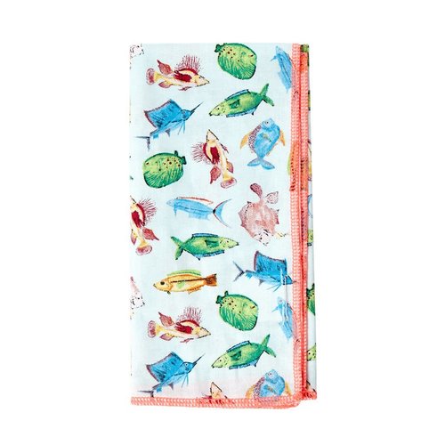 Rice Napkin cotton Fish set/2