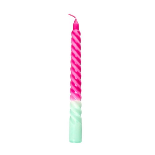 Rice Candle Twisted Fuchsia