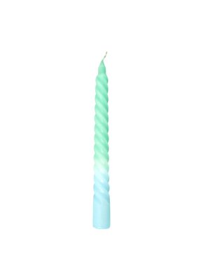 Rice Candle Twisted Mint Green