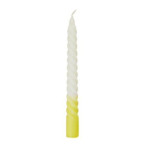 Rice Candle Twisted Yellow