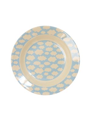 Rice Melamine Kids diep bord Cloud blauw